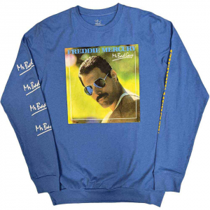 Freddie Mercury - Mr Bad Guy Uni Blue Long Sleeve  i gruppen Annet /  hos Bengans Skivbutik AB (5552278r)