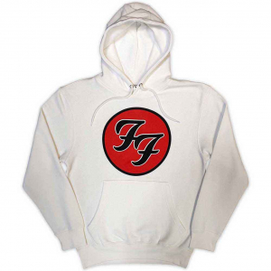 Foo Fighters - Ff Logo Uni Wht Hoodie  i gruppen Annet /  hos Bengans Skivbutik AB (5552558r)