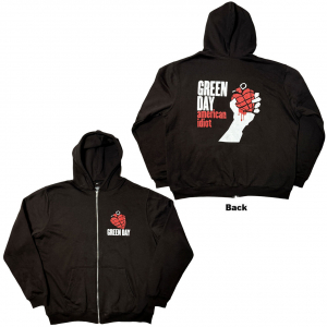 Green Day - American Idiot Uni Bl Zip Hoodie  i gruppen Annet /  hos Bengans Skivbutik AB (5552565r)