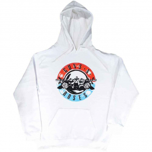 Guns N Roses - Motorcross Logo Uni Wht Hoodie  i gruppen Annet /  hos Bengans Skivbutik AB (5552577r)
