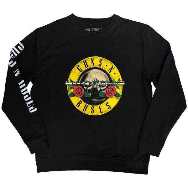 Guns N Roses - Classic Logo Uni Bl Sweatshirt  i gruppen MERCH / Klær / Collegegensere hos Bengans Skivbutik AB (5552578r)