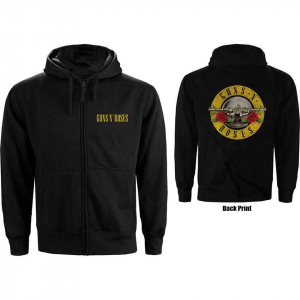 Guns N Roses - Classic Logo Backprint Lady Bl Zip Hoodi i gruppen Annet /  hos Bengans Skivbutik AB (5552581r)