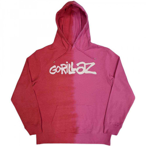 Gorillaz - Two-Tone Brush Logo Red Dip-Dye Hoodie  i gruppen Annet /  hos Bengans Skivbutik AB (5552590r)