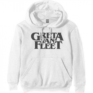 Greta Van Fleet - Logo Uni Wht Hoodie i gruppen MERCHANDISE / Hoodies / Pop-Rock hos Bengans Skivbutik AB (5552598r)