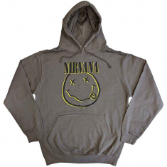 Nirvana - Inverse Happy Face Uni Char Hoodie i gruppen Annet / hos Bengans Skivbutik AB (5553891r)