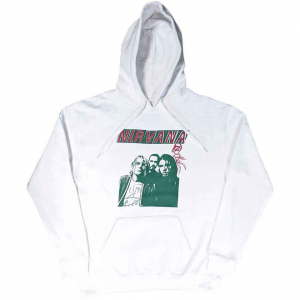 Nirvana - Flipper Uni Wht Hoodie i gruppen Annet / hos Bengans Skivbutik AB (5553897r)