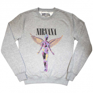Nirvana - In Utero Uni Grey Sweatshirt i gruppen Annet / hos Bengans Skivbutik AB (5553907r)