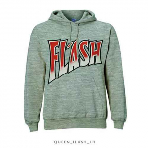 Queen - Flash Uni Grey Hoodie i gruppen Annet /  hos Bengans Skivbutik AB (5553957r)