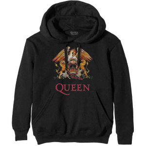 Queen - Classic Crest Bl Hoodie i gruppen Annet / hos Bengans Skivbutik AB (5553961r)