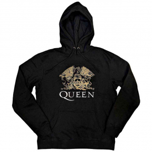 Queen - Crest Uni Bl Hoodie i gruppen Annet / hos Bengans Skivbutik AB (5553965r)