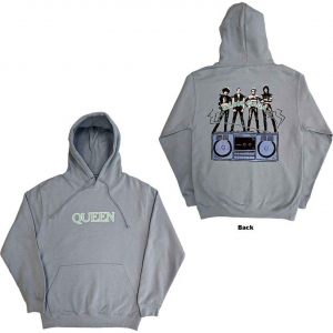 Queen - Radio Ga Ga Back Lht Blue Hoodie i gruppen Annet / hos Bengans Skivbutik AB (5553966r)