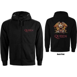 Queen - Classic Crest Lady Bl Zip Hoodie i gruppen Annet /  hos Bengans Skivbutik AB (5553971r)