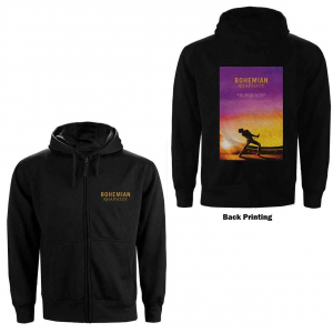 Queen - Movie Poster Uni Bl Zip Hoodie i gruppen Annet /  hos Bengans Skivbutik AB (5553976r)