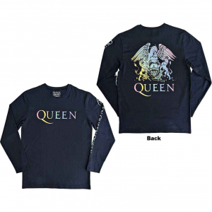 Queen - Rainbow Crest Denim Longsleeve i gruppen Annet /  hos Bengans Skivbutik AB (5554113r)