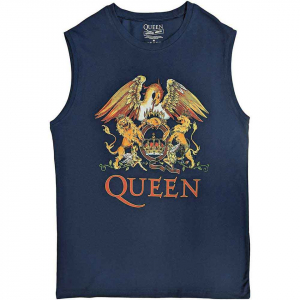 Queen - Classic Crest Navy Tank Top i gruppen Annet /  hos Bengans Skivbutik AB (5554114r)