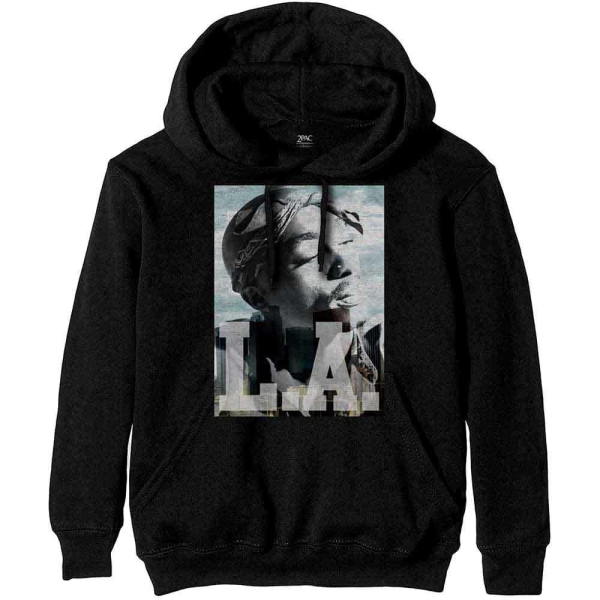 Tupac - La Skyline Uni Bl Hoodie i gruppen MERCH / Klær / Hettegensere hos Bengans Skivbutik AB (5555307r)