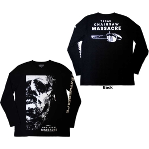 Texas Chainsaw Massacre - Leather Face Uni Bl Longsleeve i gruppen MERCHANDISE / T-shirt / Metal hos Bengans Skivbutik AB (5555504r)