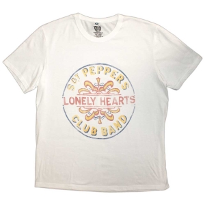 The Beatles - Painted Pepper Uni Wht T-Shirt i gruppen VI TIPSER / Nyankommet Merch / Juni hos Bengans Skivbutik AB (5556043r)