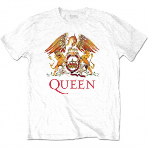 Queen - Classic Crest Uni Wht T-Shirt i gruppen Annet /  hos Bengans Skivbutik AB (5556650)