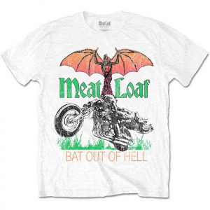 Meat Loaf - Bat Out Of Hell Wht T-Shirt i gruppen Annet /  hos Bengans Skivbutik AB (5556658r)