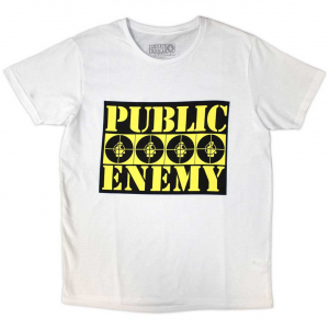 Public Enemy - Four Logos Uni Wht T-Shirt i gruppen Annet /  hos Bengans Skivbutik AB (5556663r)