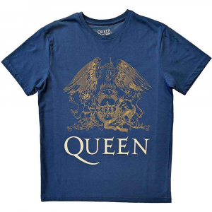 Queen - Crest Uni Denim T-Shirt  (XL) i gruppen Annet /  hos Bengans Skivbutik AB (5556766)