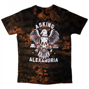 Asking Alexandria - Eagle Skull Uni Red Dip-Dye T-Shirt i gruppen Annet /  hos Bengans Skivbutik AB (5557229r)