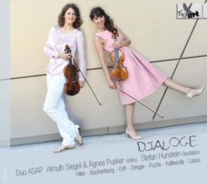 Duo Asap Stefan Hunstein - Dialoge - Works For Violin Duo And i gruppen CD / Klassisk hos Bengans Skivbutik AB (5557758)
