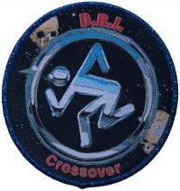 D.R.I. - Patch Crossover Blue Border (9,3 Cm i gruppen MERCHANDISE / Tøypatch / Heavy Metal hos Bengans Skivbutik AB (5562687)