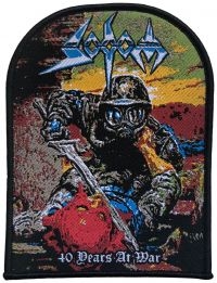 Sodom - Patch 40 Years At War Black Border i gruppen MERCHANDISE / Tøypatch / Heavy Metal hos Bengans Skivbutik AB (5562693)