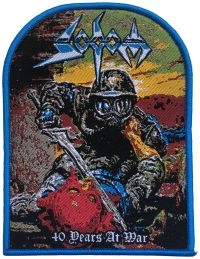 Sodom - Patch 40 Years At War Blue Border ( i gruppen MERCHANDISE / Tøypatch / Heavy Metal hos Bengans Skivbutik AB (5562694)