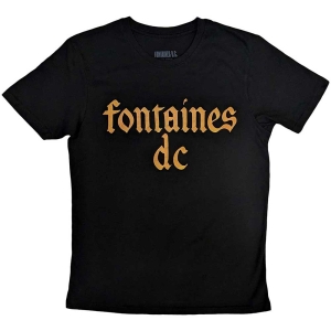 Fontaines D.C. - Gothic Logo Uni Bl T-Shirt  (XL) i gruppen MERCHANDISE / T-shirt / Pop-Rock hos Bengans Skivbutik AB (5563367)