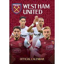 West Ham United Fc - 2025 A3 Calendar i gruppen MERCH / Kalendere 2025 / Calendars League hos Bengans Skivbutik AB (5563819)