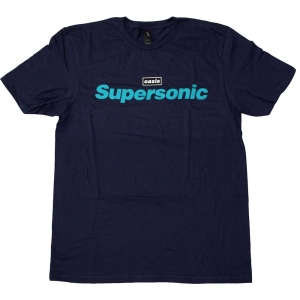 Oasis - Supersonic Title Colour Navy T-Shirt  (2XL) i gruppen MERCHANDISE / T-shirt / Pop-Rock hos Bengans Skivbutik AB (5564165)