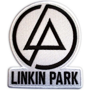 Linkin Park - Concentric Text Logo Wht Woven Patch i gruppen MERCHANDISE / Merch / Metal hos Bengans Skivbutik AB (5565591)