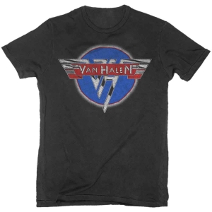 Van Halen - Chrome Logo Uni Bl T-Shirt i gruppen MERCHANDISE / T-shirt / Metal hos Bengans Skivbutik AB (5566729r)