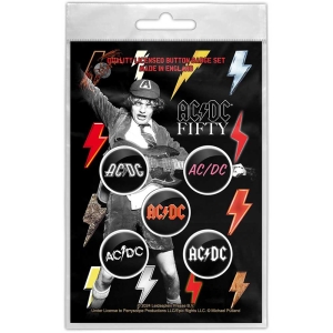 Ac/Dc - Bolt Array Button Badge Pack i gruppen MERCHANDISE / Merch / Metal hos Bengans Skivbutik AB (5569036)