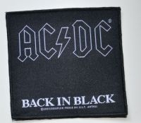 Ac/Dc - Patch Back In Black (9,5 X 10,1 Cm) i gruppen MERCHANDISE / Tøypatch / Heavy Metal hos Bengans Skivbutik AB (5577289)