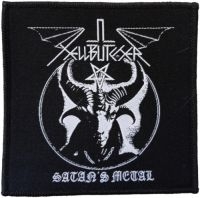 Hellbutcher - Patch Satans Metal (9,7 X 9,7 Cm) i gruppen MERCHANDISE / Tøypatch / Heavy Metal hos Bengans Skivbutik AB (5577363)