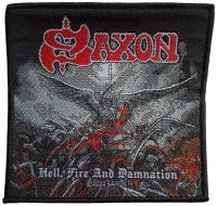 Saxon - Patch Hell, Fire And Damnation (9,7 i gruppen MERCHANDISE / Tøypatch / Heavy Metal hos Bengans Skivbutik AB (5577528)
