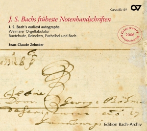 Jean-Claude Zehnder - J.S. Bach’S Earliest Autographs i gruppen CD / Klassisk hos Bengans Skivbutik AB (5579619)