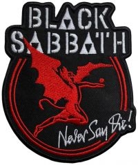Black Sabbath - Patch Archange Never Say Die (10,1 i gruppen VI TIPSER / Fredagsutgivelser / 2025-02-21 hos Bengans Skivbutik AB (5579721)