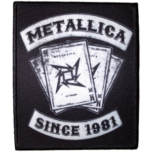 Metallica - 30Th Anniversary Playing Card Printed Patch i gruppen MERCHANDISE / Merch / Metal hos Bengans Skivbutik AB (5581863)