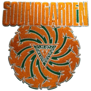 Soundgarden - Badmotorfinger Orange Green Woven Patch i gruppen MERCHANDISE / Merch / Pop-Rock hos Bengans Skivbutik AB (5581877)