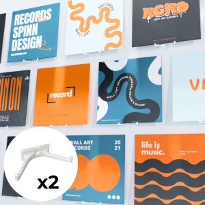 Accessories - Albumhylle Hvit 2-pakning i gruppen VinylTilbehør hos Bengans Skivbutik AB (5581966)