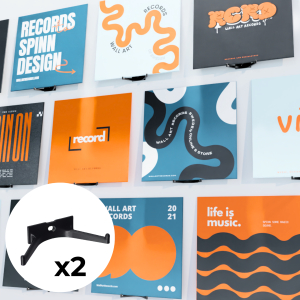 Accessories - Albumhylle svart 2-pakning i gruppen VinylTilbehør hos Bengans Skivbutik AB (5581967)