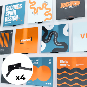 Accessories - Albumhylle svart 4-pakning i gruppen VinylTilbehør hos Bengans Skivbutik AB (5581969)