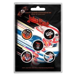 Judas Priest - Turbo Button Badge 5-Pack i gruppen MERCHANDISE / Pin-Button Badge / Heavy Metal hos Bengans Skivbutik AB (5581974)