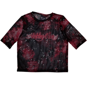 Motley Crue - Feelgood Logo Lady Bl Mesh Crop Top i gruppen MERCHANDISE / T-shirt / Metal hos Bengans Skivbutik AB (5583044r)