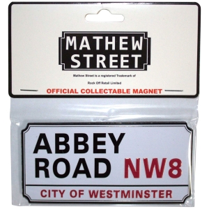 Rock Off - Abbey Road Nw London Sign Embossed Magnet i gruppen MERCH hos Bengans Skivbutik AB (5583948)